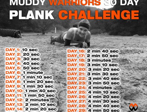 Day 4 of the Muddy Warriors Plank Challenge – 40 seconds to go! You’ve got a plan, put your body to work!